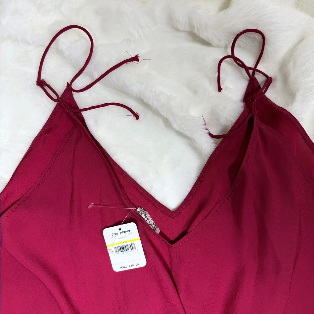 Free People Deep Red Camisole Top